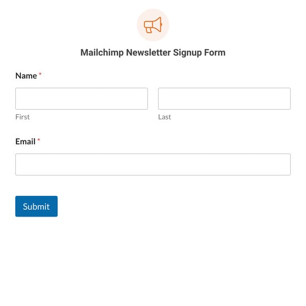 Mailchimp Newsletter Signup Form Template