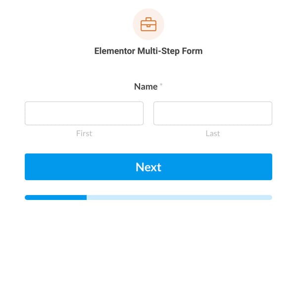 Elementor Multi-Step Form Template