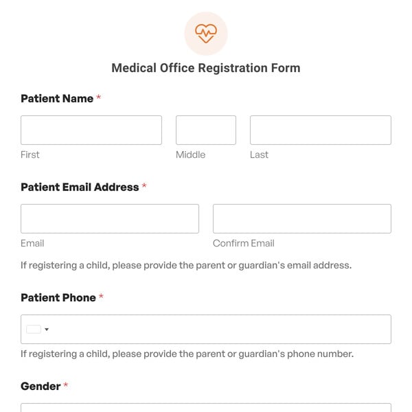 Medical Office Registration Form Template