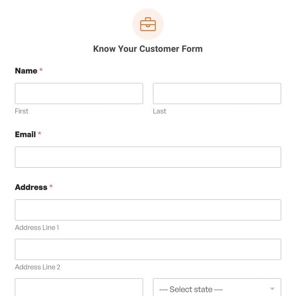 Know Your Customer Form Template