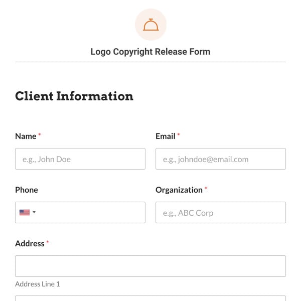 Logo Copyright Release Form Template