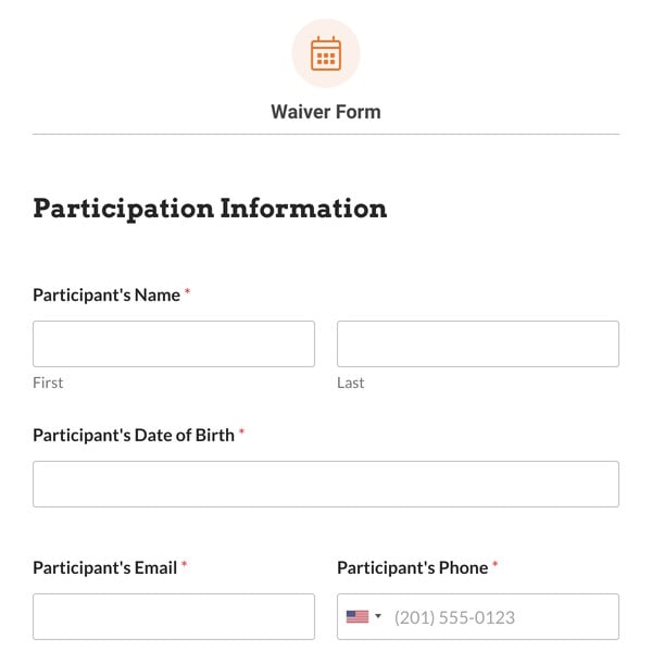 Waiver Form Template