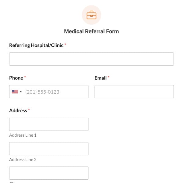Medical Referral Form Template