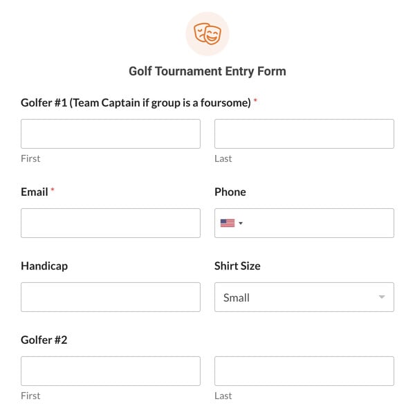 Golf Tournament Entry Form Template
