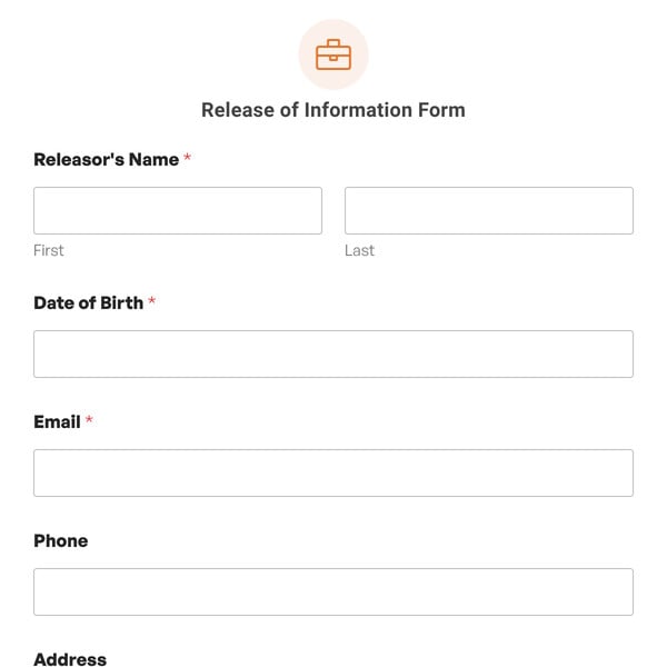 Release of Information Form Template