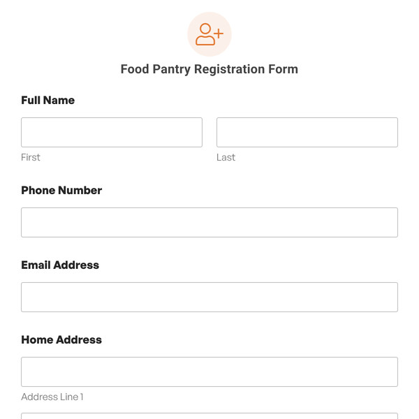 Food Pantry Registration Form Template