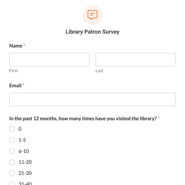 Library Patron Survey Template