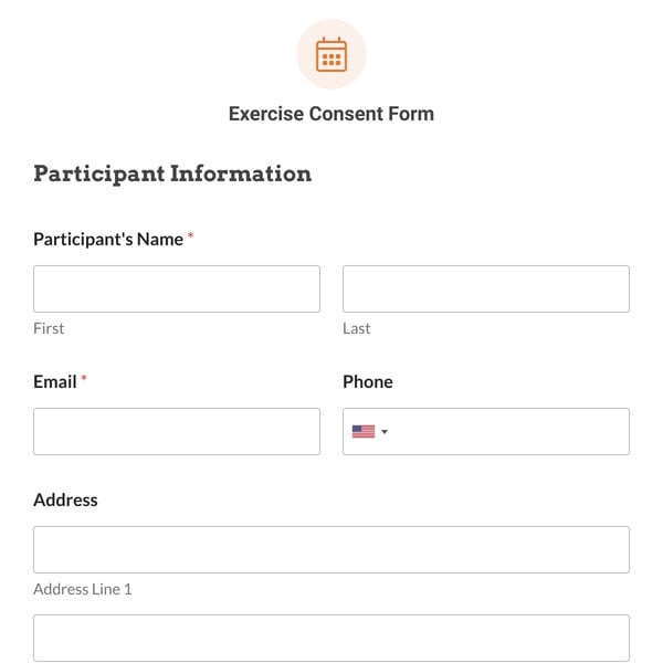 Exercise Consent Form Template