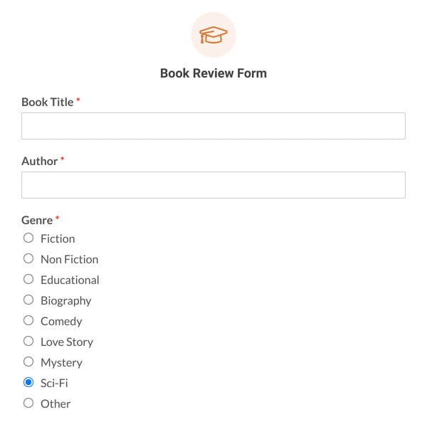 Book Review Form Template