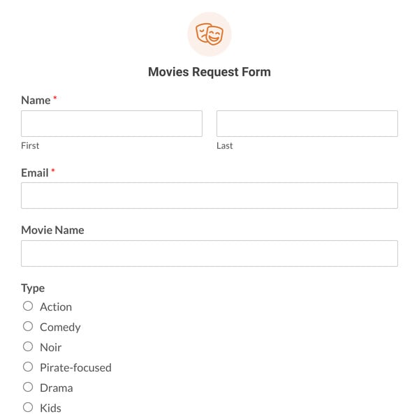 Movies Request Form Template
