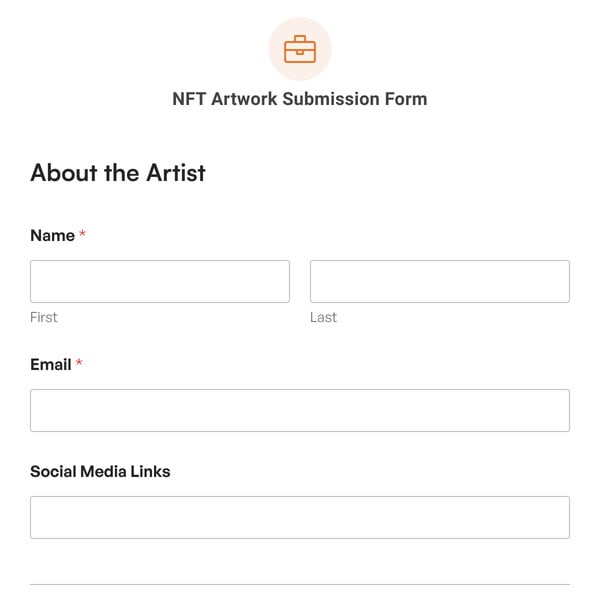 NFT Artwork Submission Form Template