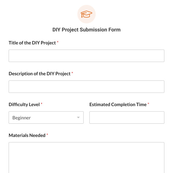 DIY Project Submission Form Template