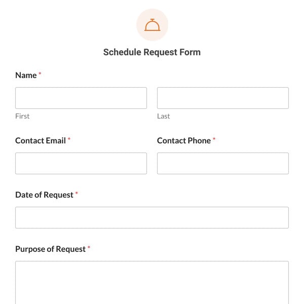 Schedule Request Form Template