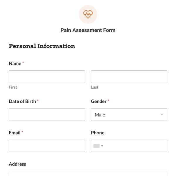 Pain Assessment Form Template