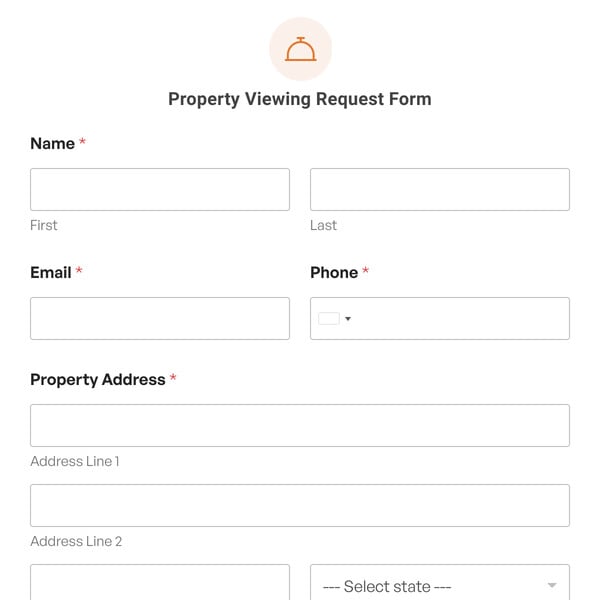 Property Viewing Request Form Template