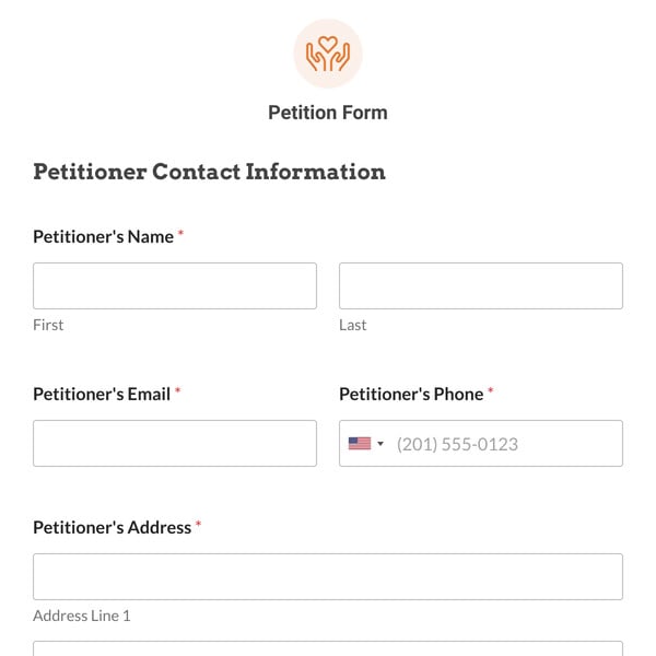Petition Form Template