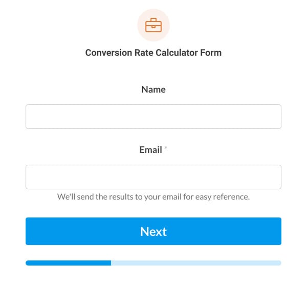Conversion Rate Calculator Form Template