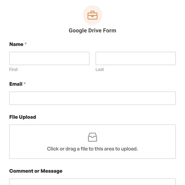 Google Drive Form Template