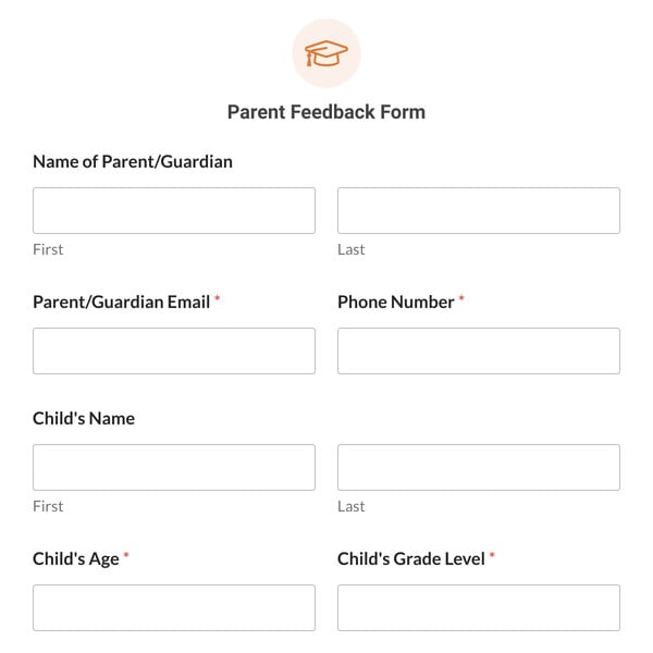 Parent Feedback Form Template