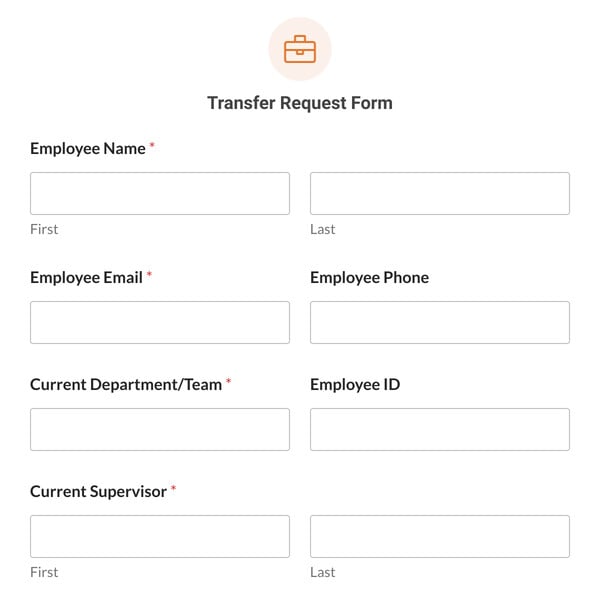 Transfer Request Form Template