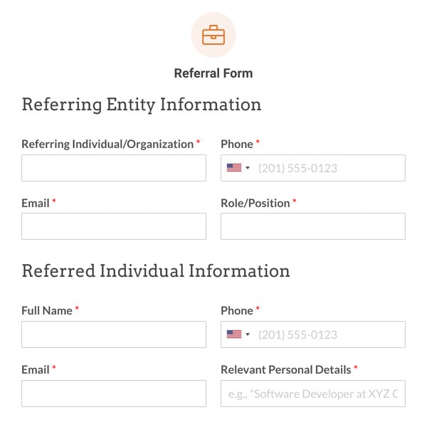 Referral Form Template
