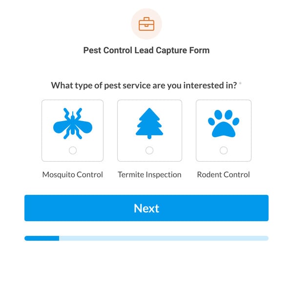 Pest Control Lead Capture Form Template