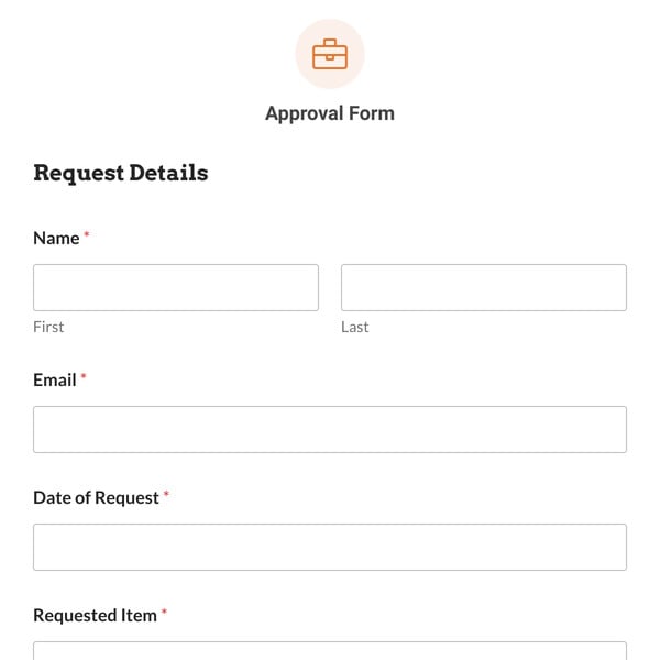 Approval Form Template