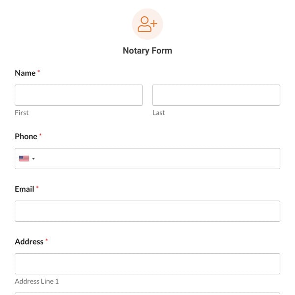 Notary Form Template
