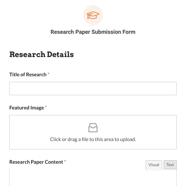 Research Paper Submission Form Template