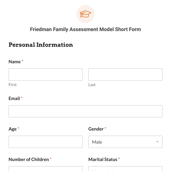 Friedman Family Assessment Model Short Form Template