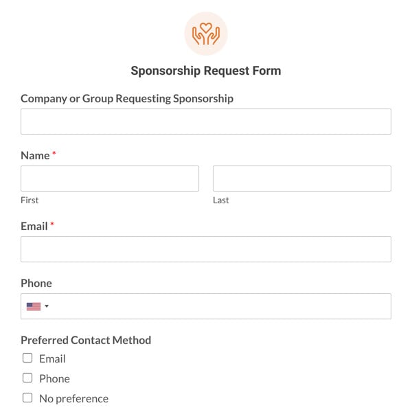 Sponsorship Request Form Template