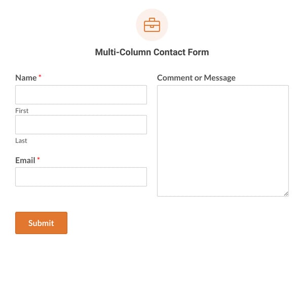 Multi-Column Contact Form Template