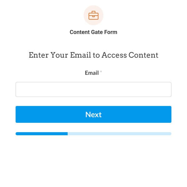 Content Gate Form Template