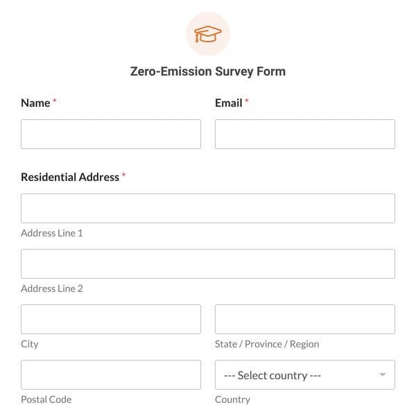 Zero-Emission Survey Form Template