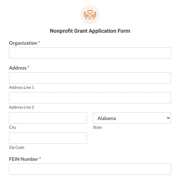 Nonprofit Grant Application Form Template