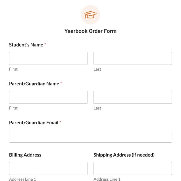 Yearbook Order Form Template