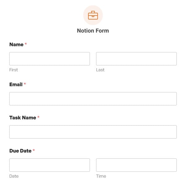 Notion Form Template