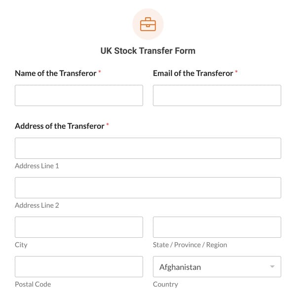 UK Stock Transfer Form Template
