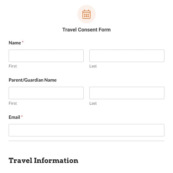 Travel Consent Form Template