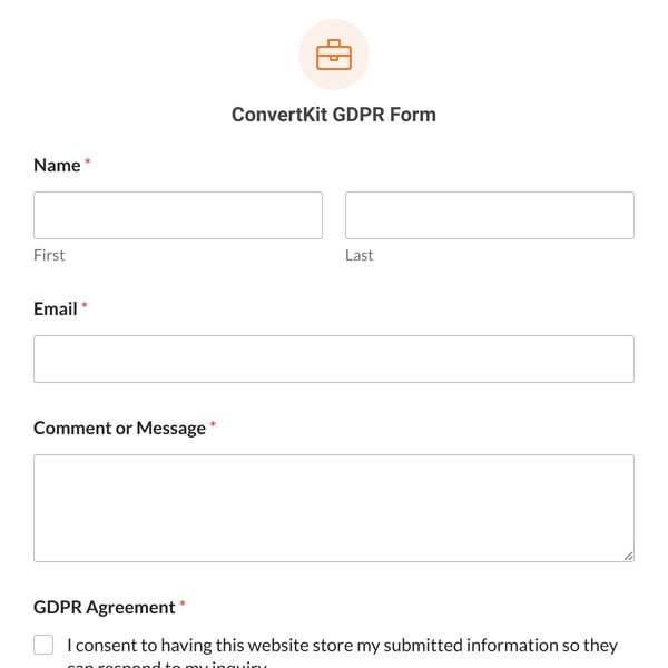 ConvertKit GDPR Form Template