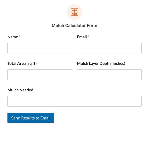 Mulch Calculator Form Template