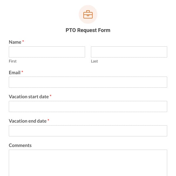 PTO Request Form Template