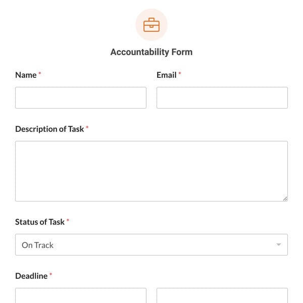 Accountability Form Template