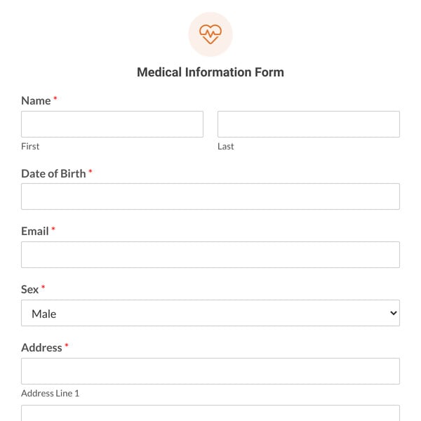 Medical Information Form Template