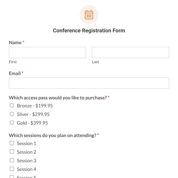 Conference Registration Form Template