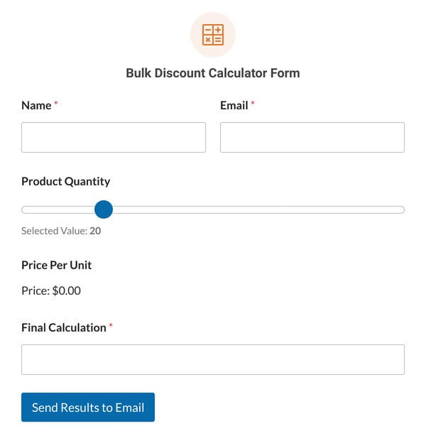 Bulk Discount Calculator Form Template