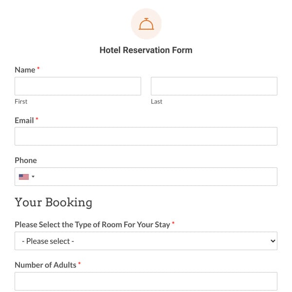 Hotel Reservation Form Template