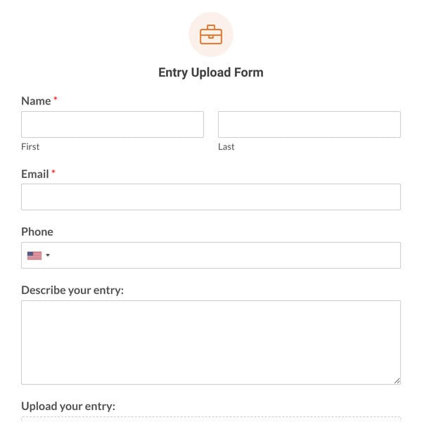 Entry Upload Form Template