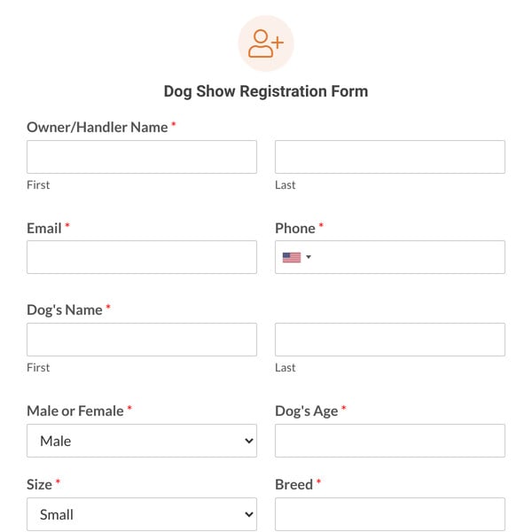 Dog Show Registration Form Template