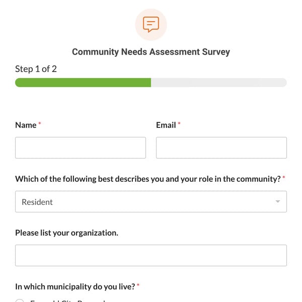 Community Needs Assessment Survey Template